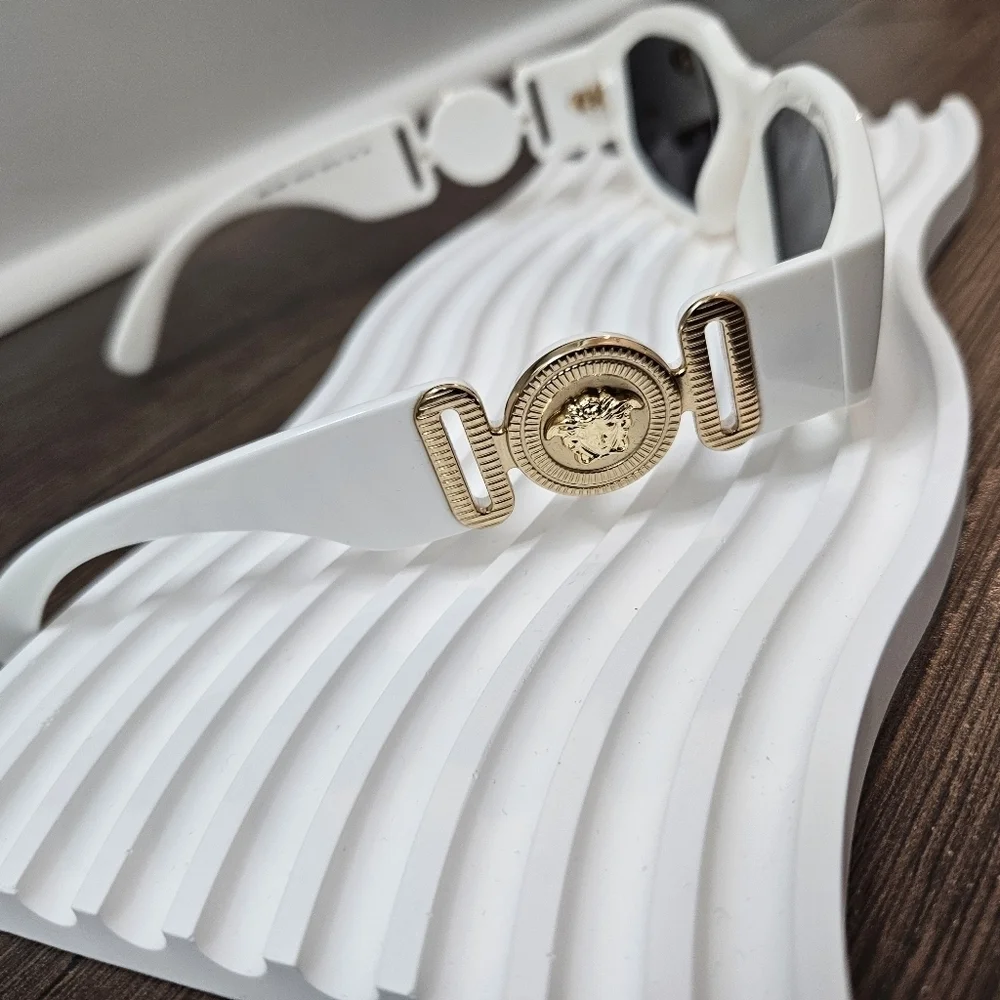 NEW VERSACE WHITE SUNGLASSES - 53mm